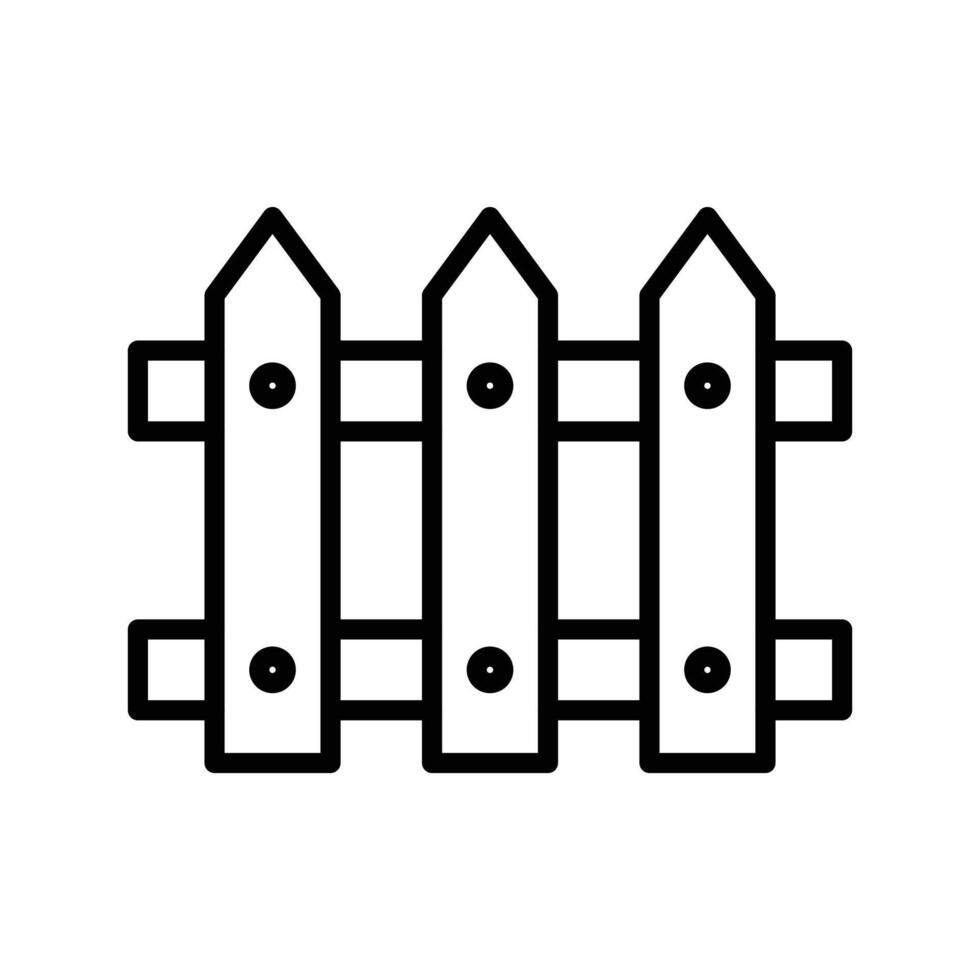 fence icon outline vector