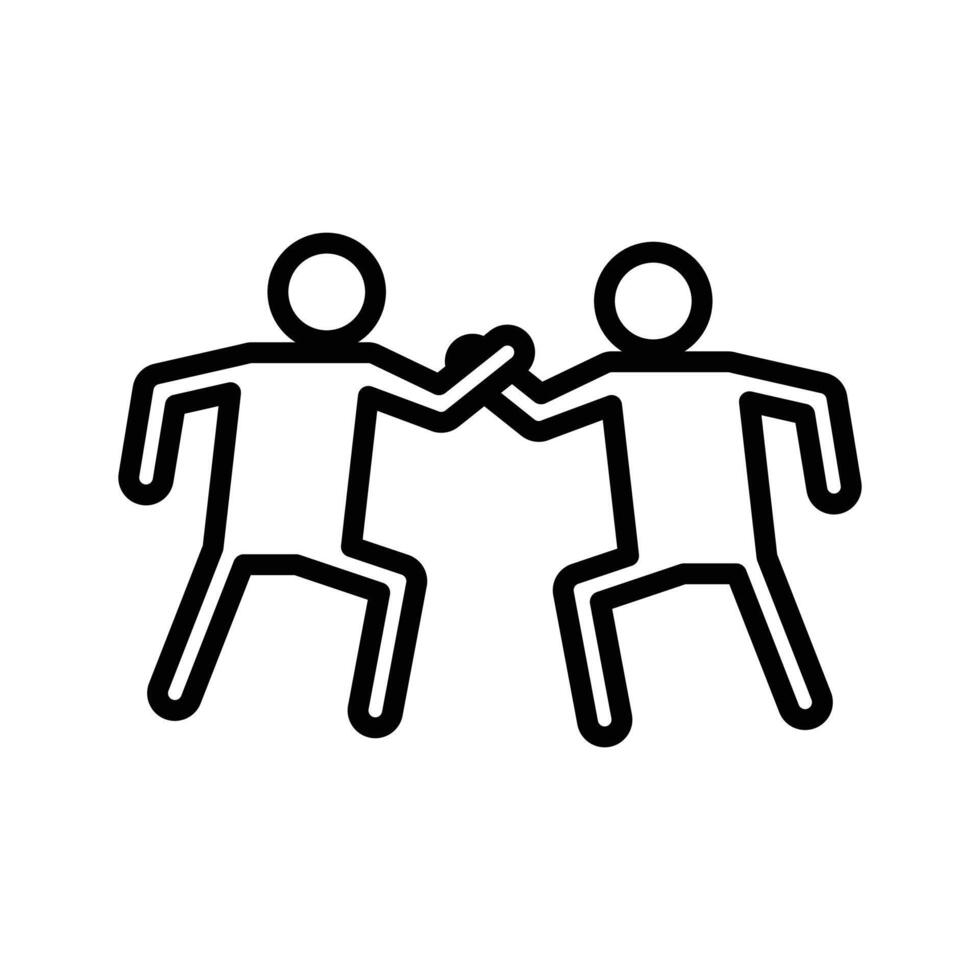 karate icon outline vector