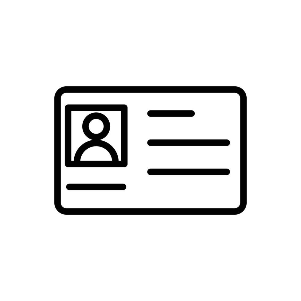 identity card icon vector