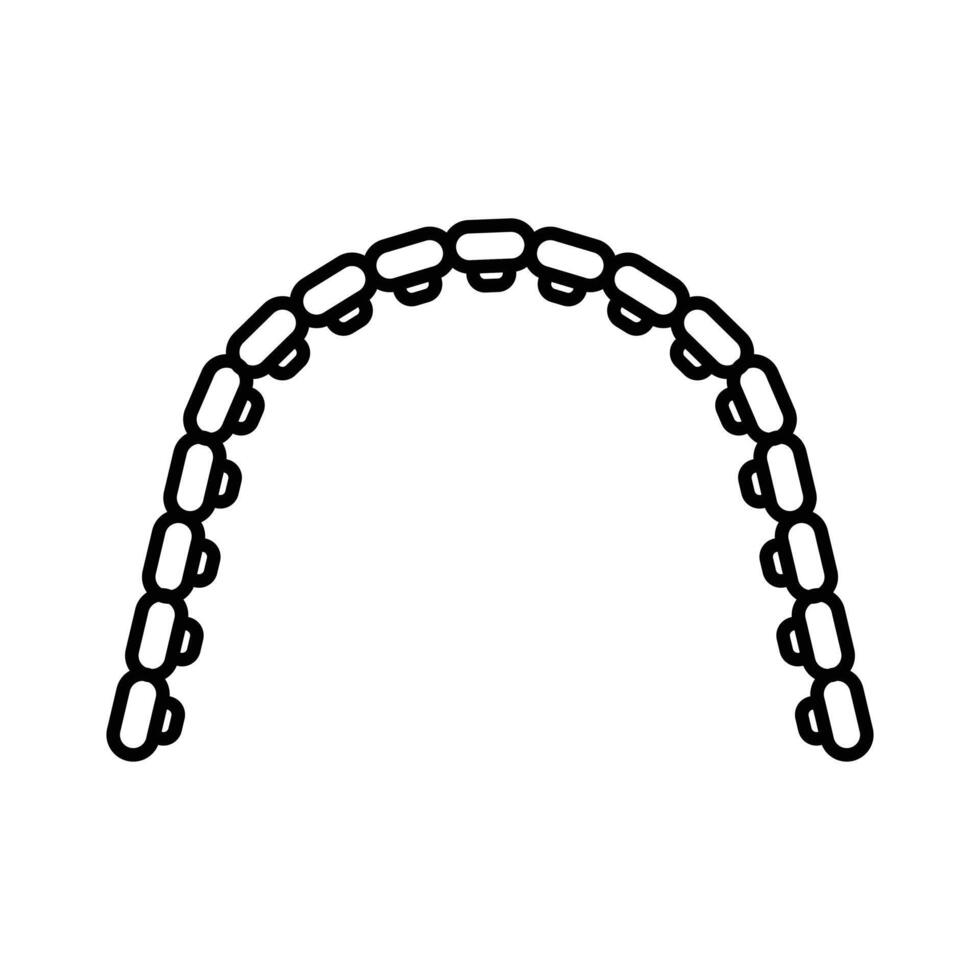 lingual braces icon vector