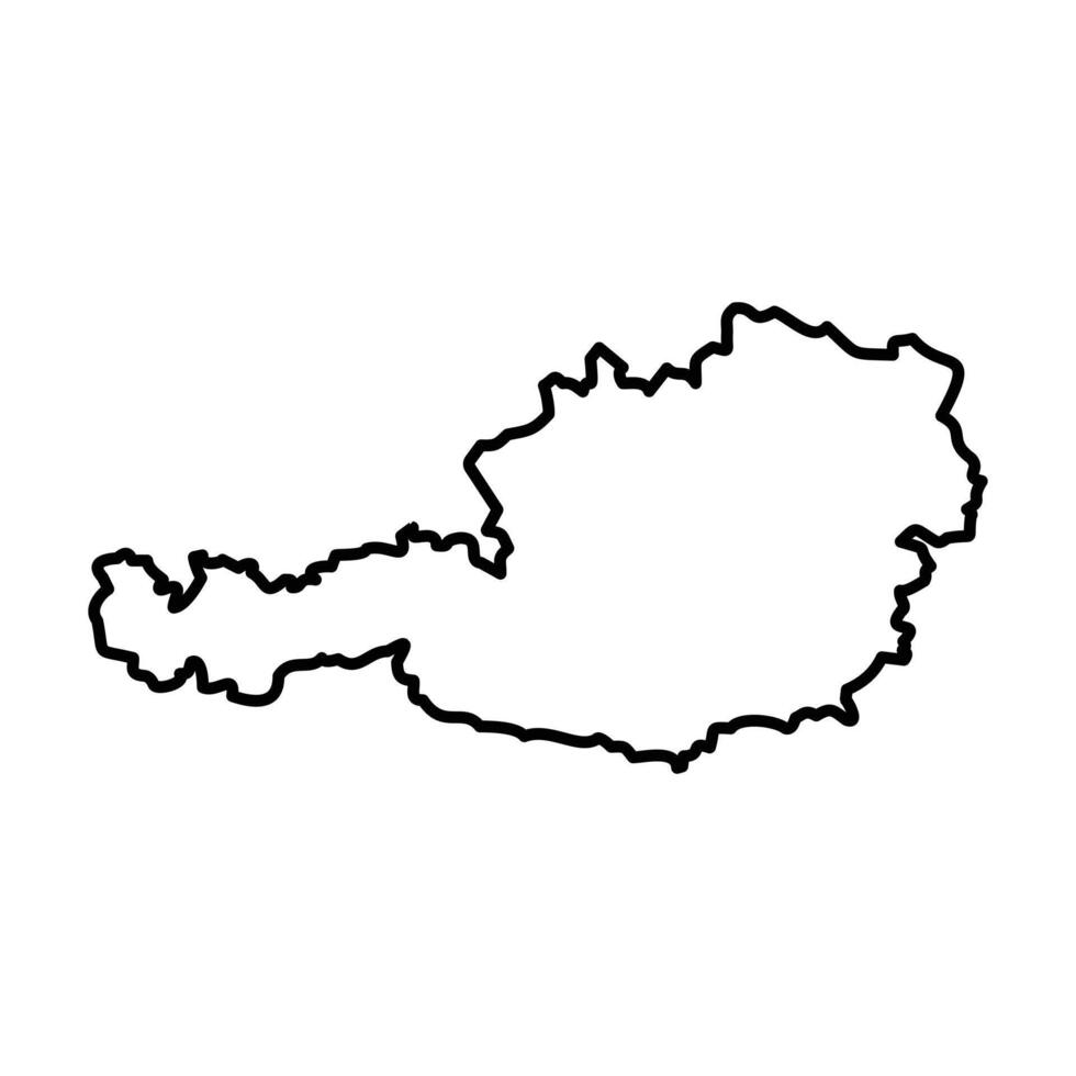 map of Austria icon vector