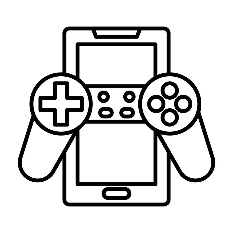 mobile phone game icon vector