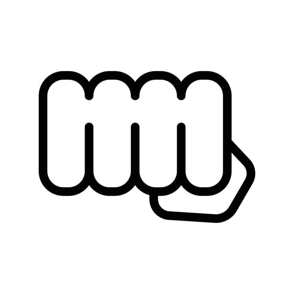 punch fist hand icon vector