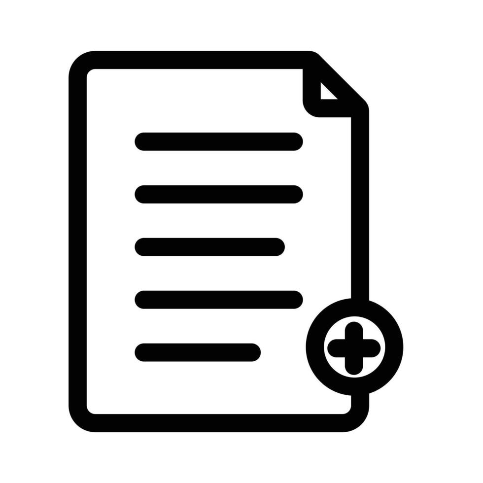 Add new document icon design in filled and outlined style vector
