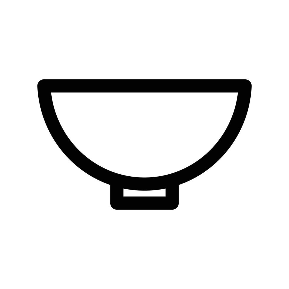 Bowl icon design in filled and outlined style vector