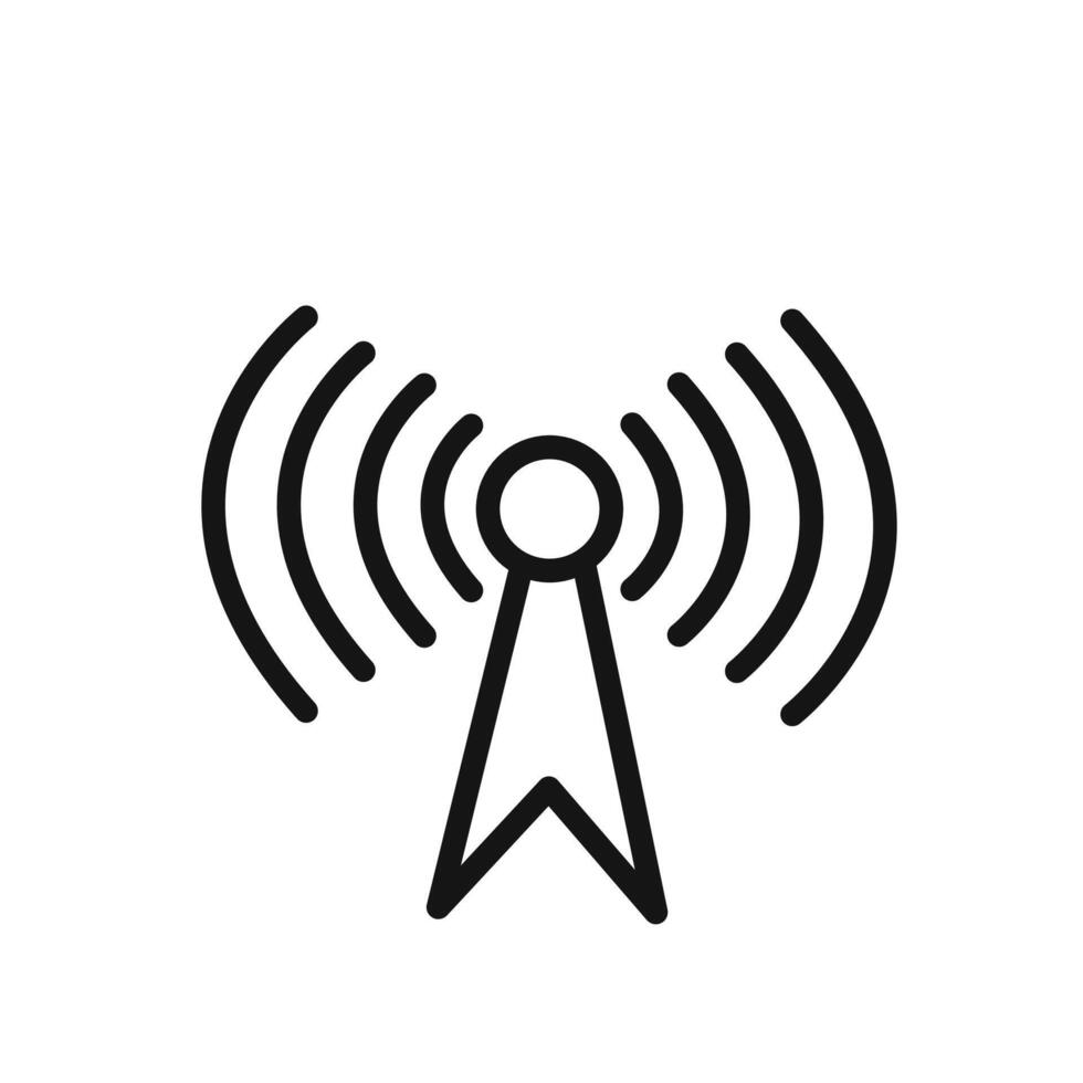 Broadcast icon outline vector