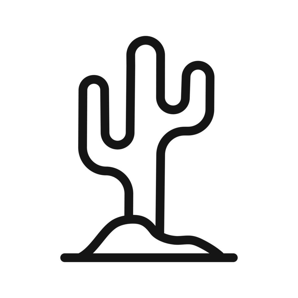 Cactus icon outline vector