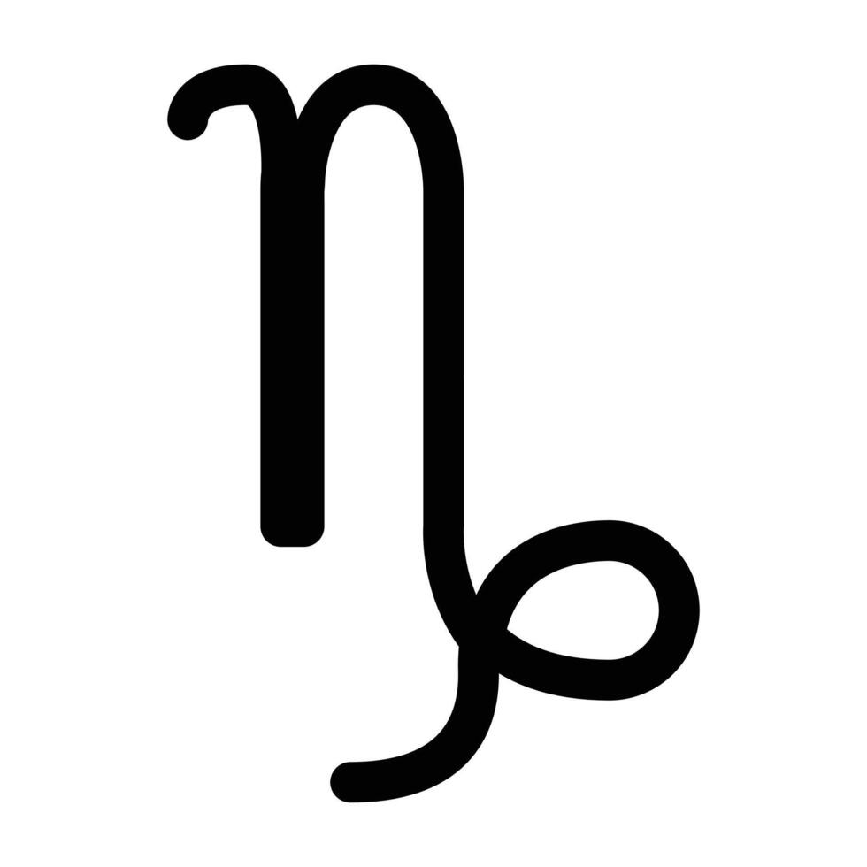 Capricorn zodiac sign icon design in filled and outlined style vector