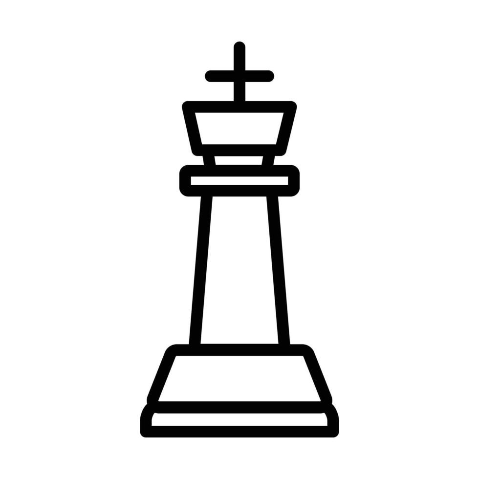 Chess king icon design in filled and outlined style vector