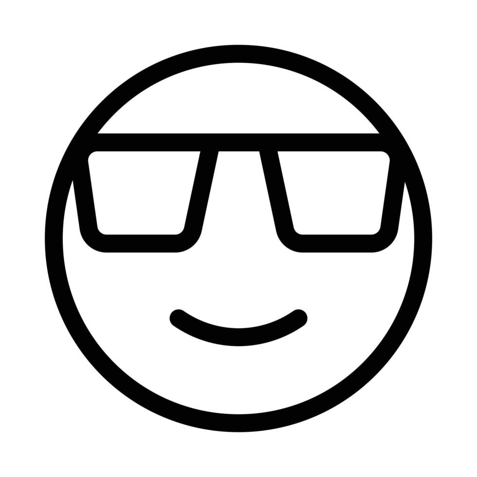 Cool Emoji Icon design in filled and outlined style vector