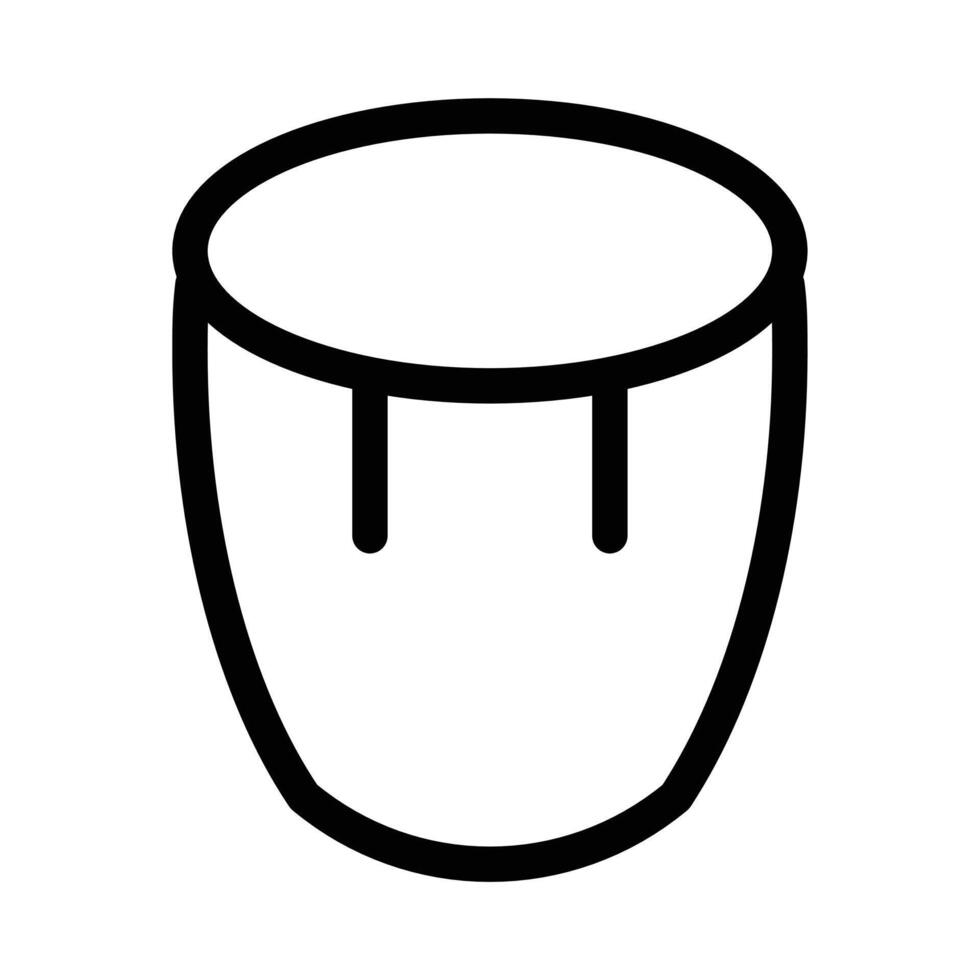 Conga drum icon design in filled and outlined style vector