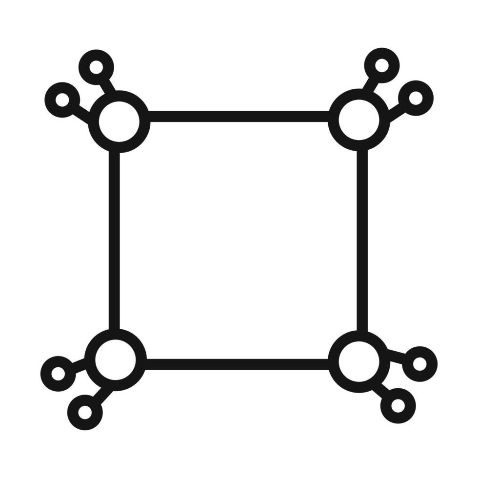Cyclobutane molecular formula icon vector