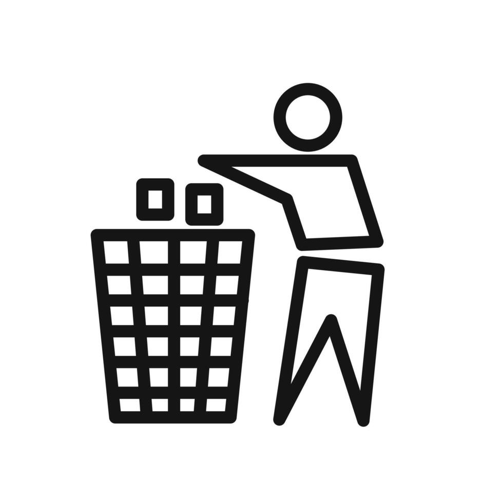 Do not litter icon vector