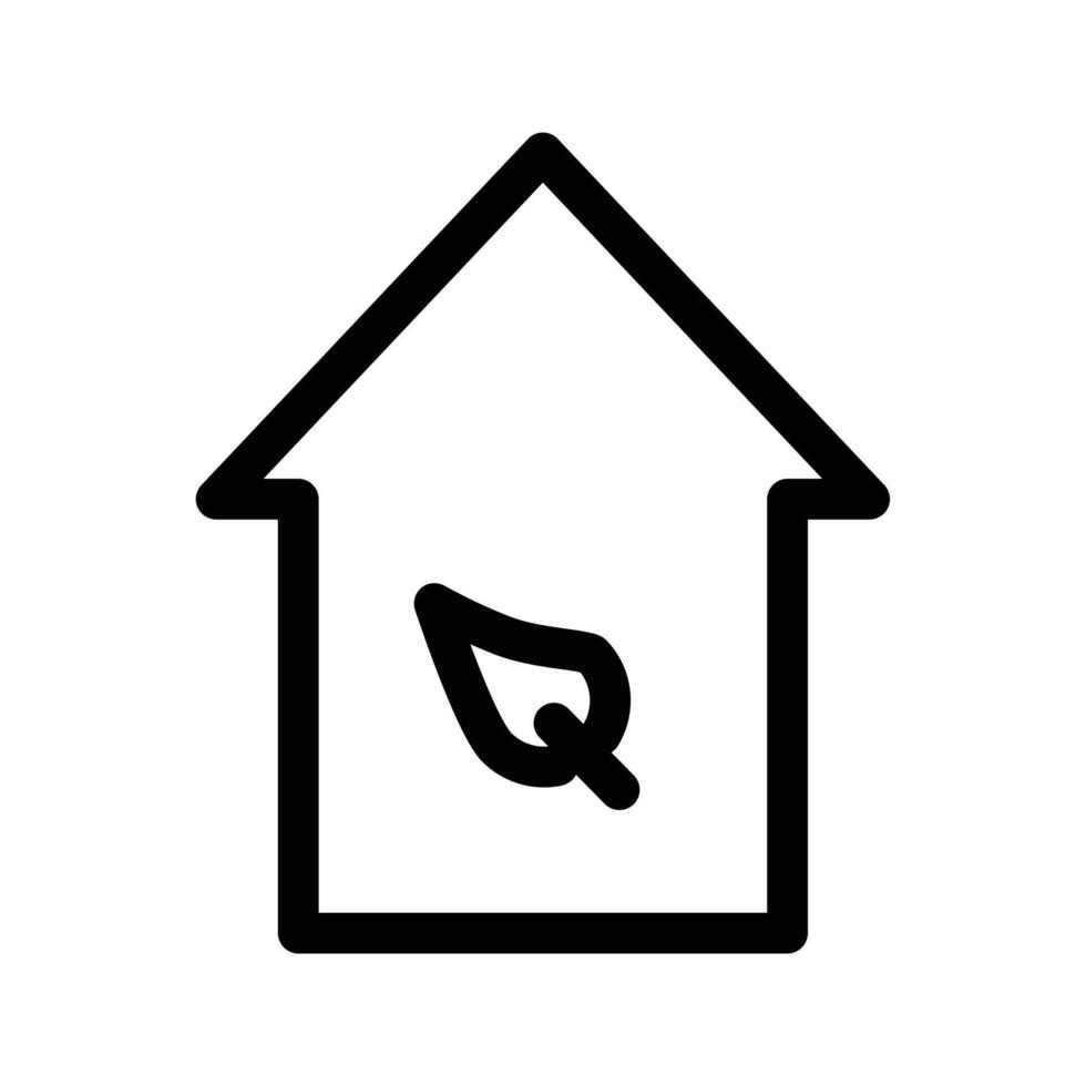 Eco home icon design in filled and outlined style vector