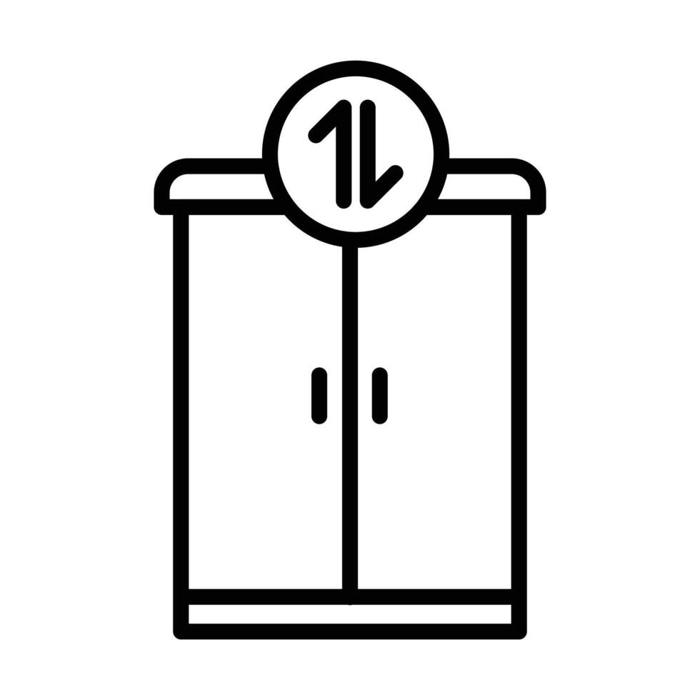 Elevator lift icon design in filled and outlined style vector