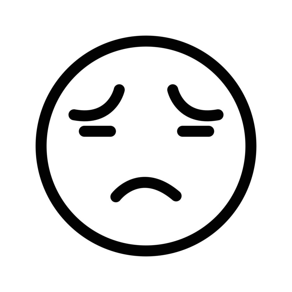 Guilty face emoji icon design in filled and outlined style vector