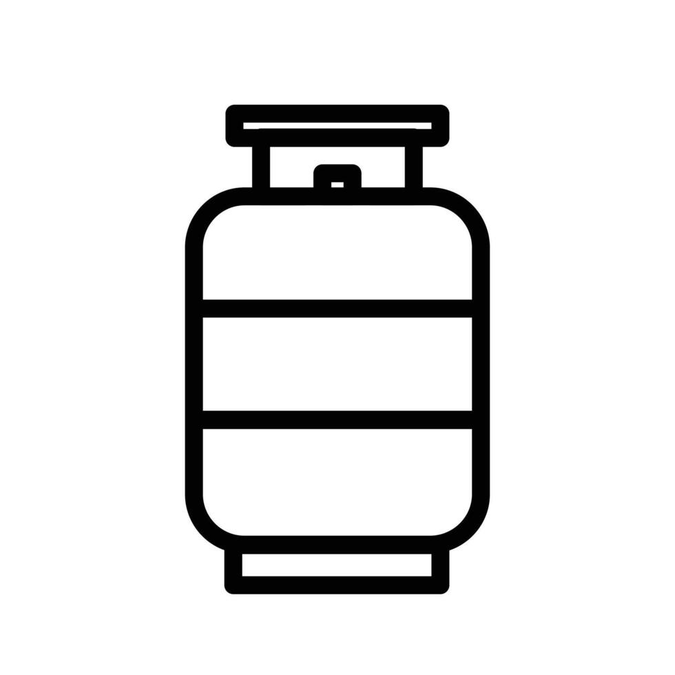 Gas cylinder icon design in filled and outlined style vector