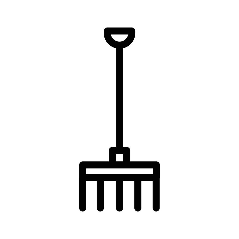 Garden fork icon design in filled and outlined style vector