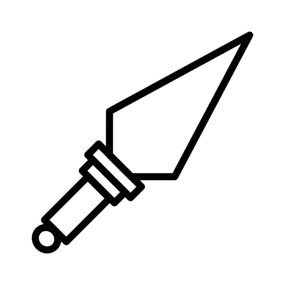 Kunai throwing knife icon design in filled and outlined style vector