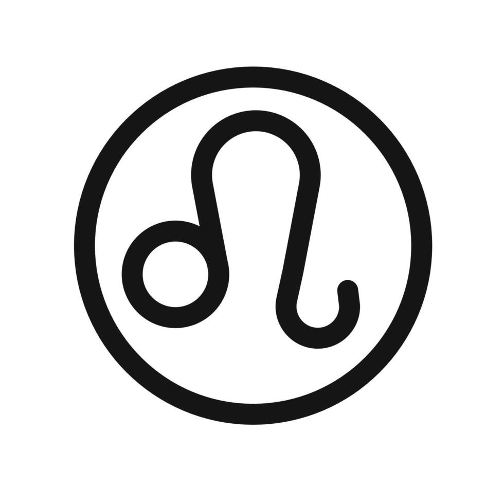Leo zodiac sign icon vector
