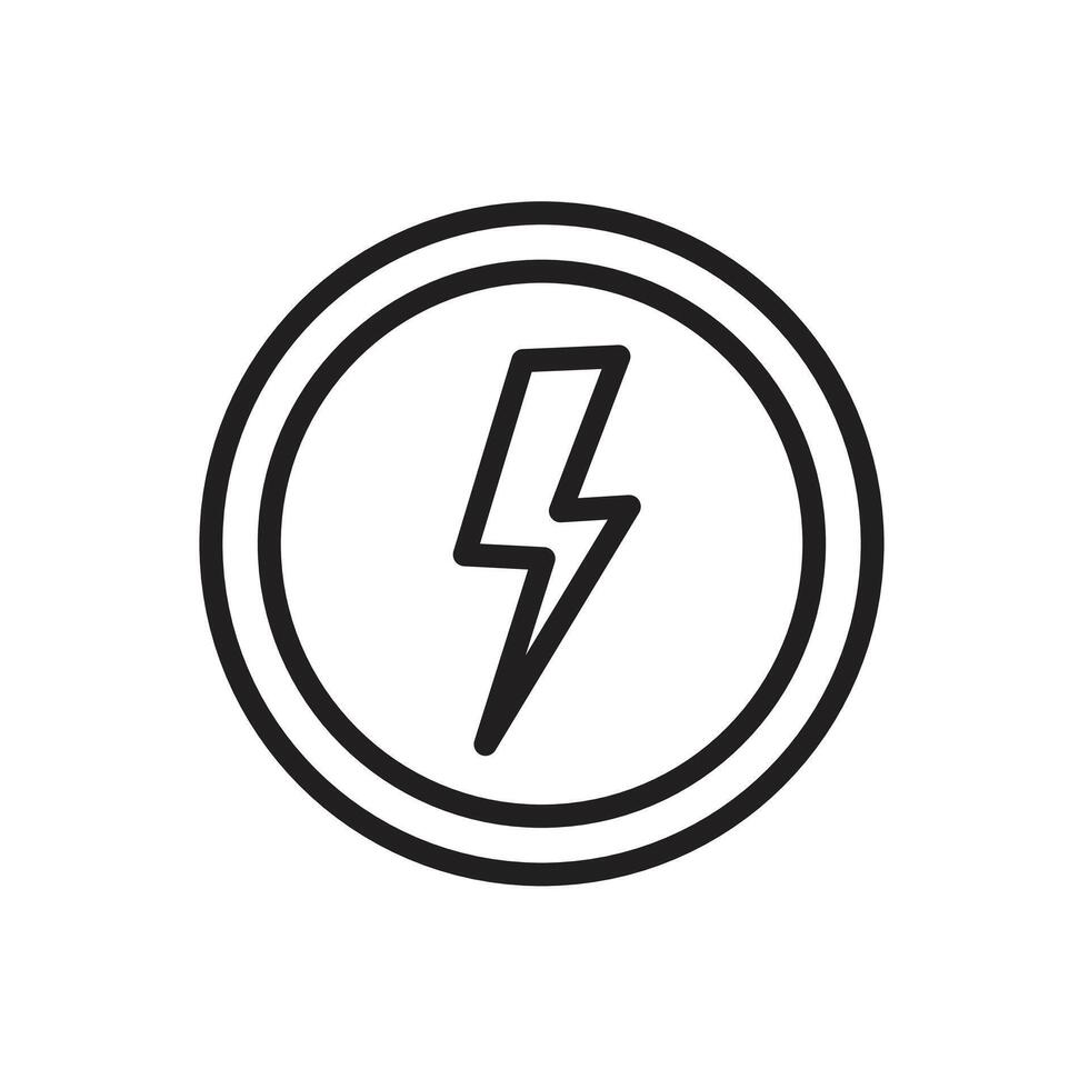 Lightning power charge icon vector