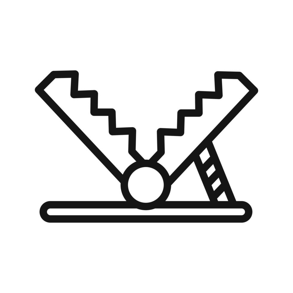 Metal trap icon vector