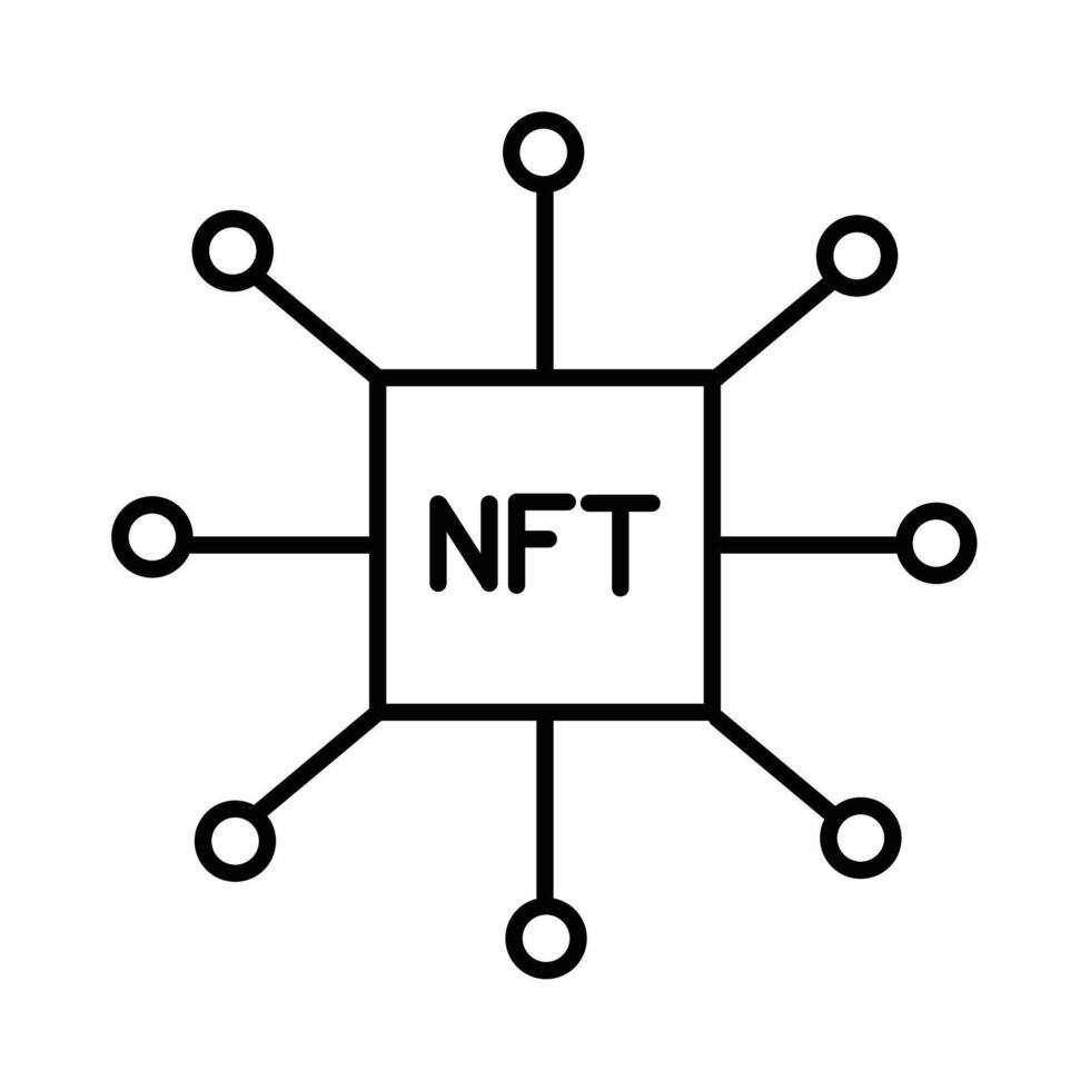 NFT wallet icon design in filled and outlined style vector