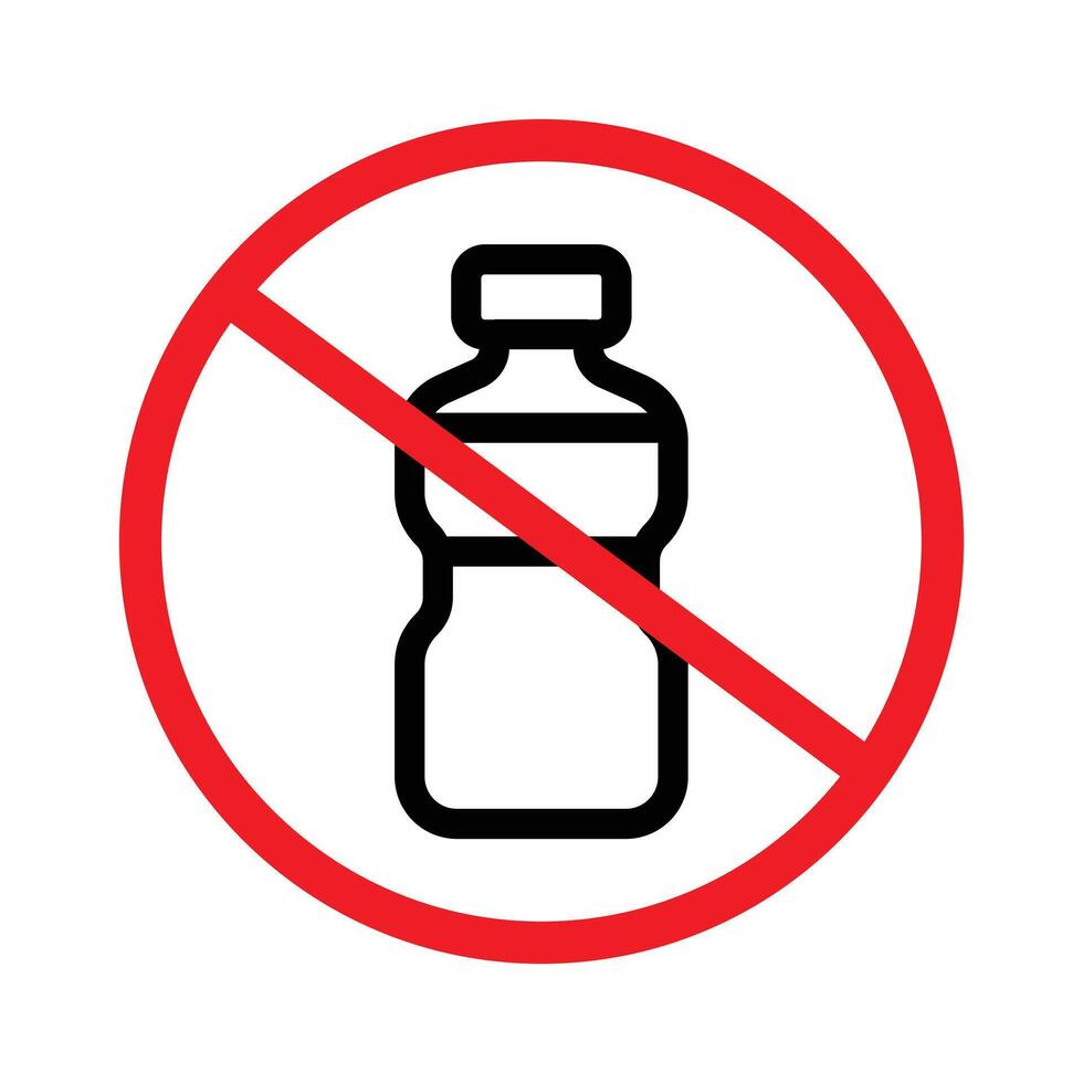 No plastic bottle icon design in filled and outlined style vector