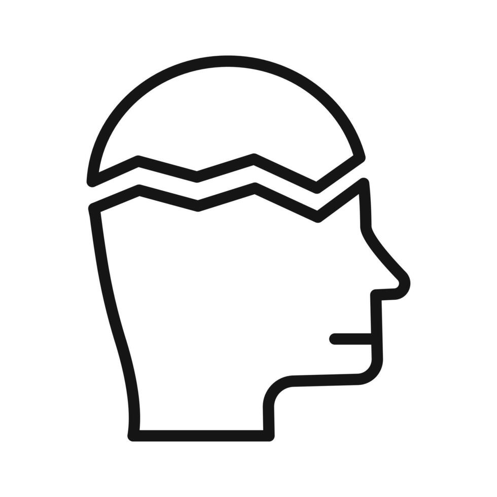 Nervous breakdown icon vector