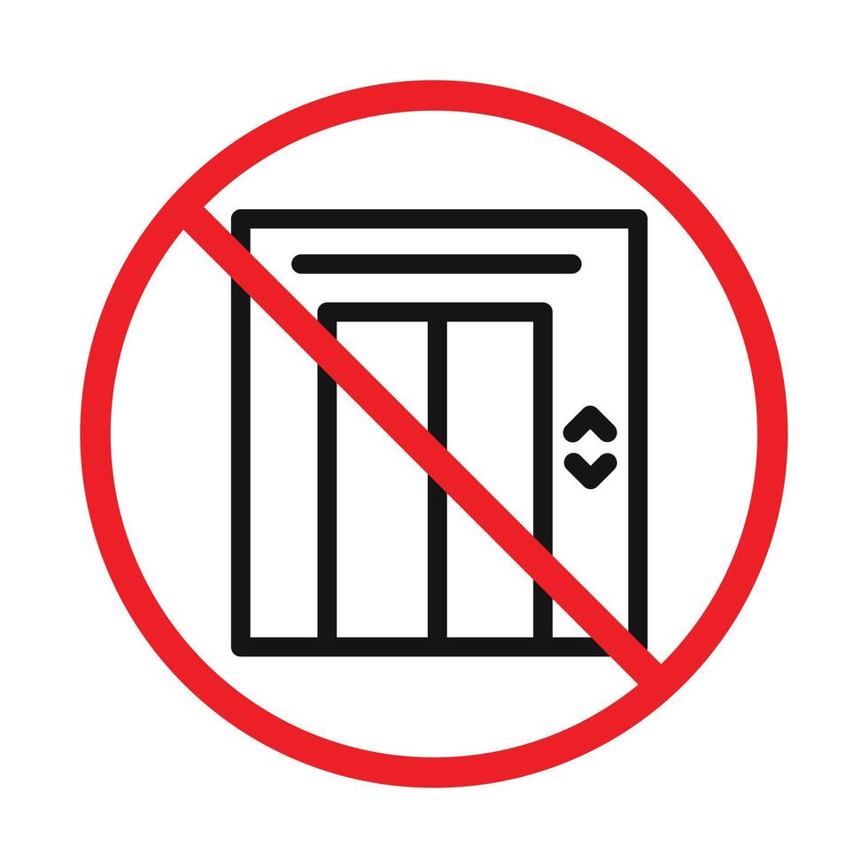 No Elevator Sign icon vector