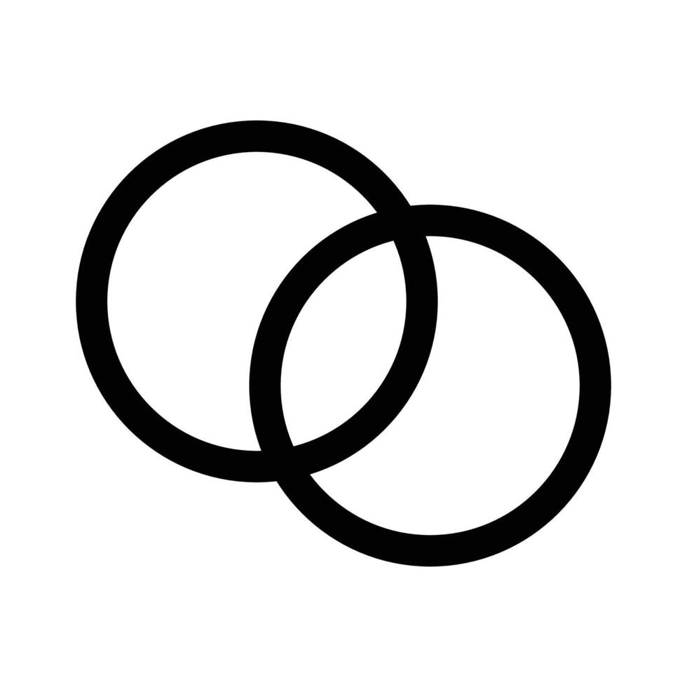 Overlapping icon design in filled and outlined style vector