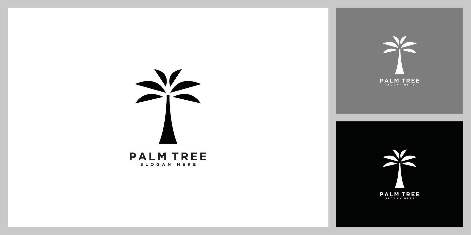 palm tree logo design template vector