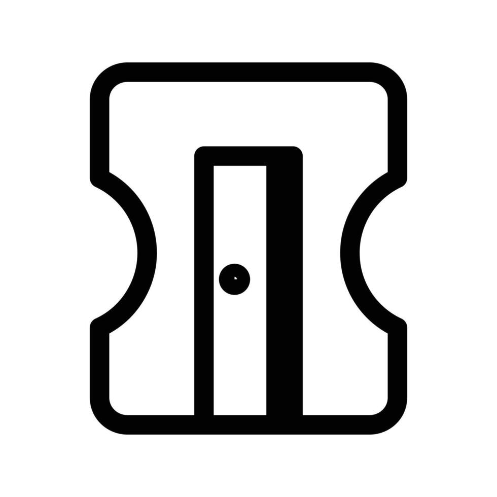 Pencil sharpener icon design in filled and outlined style vector