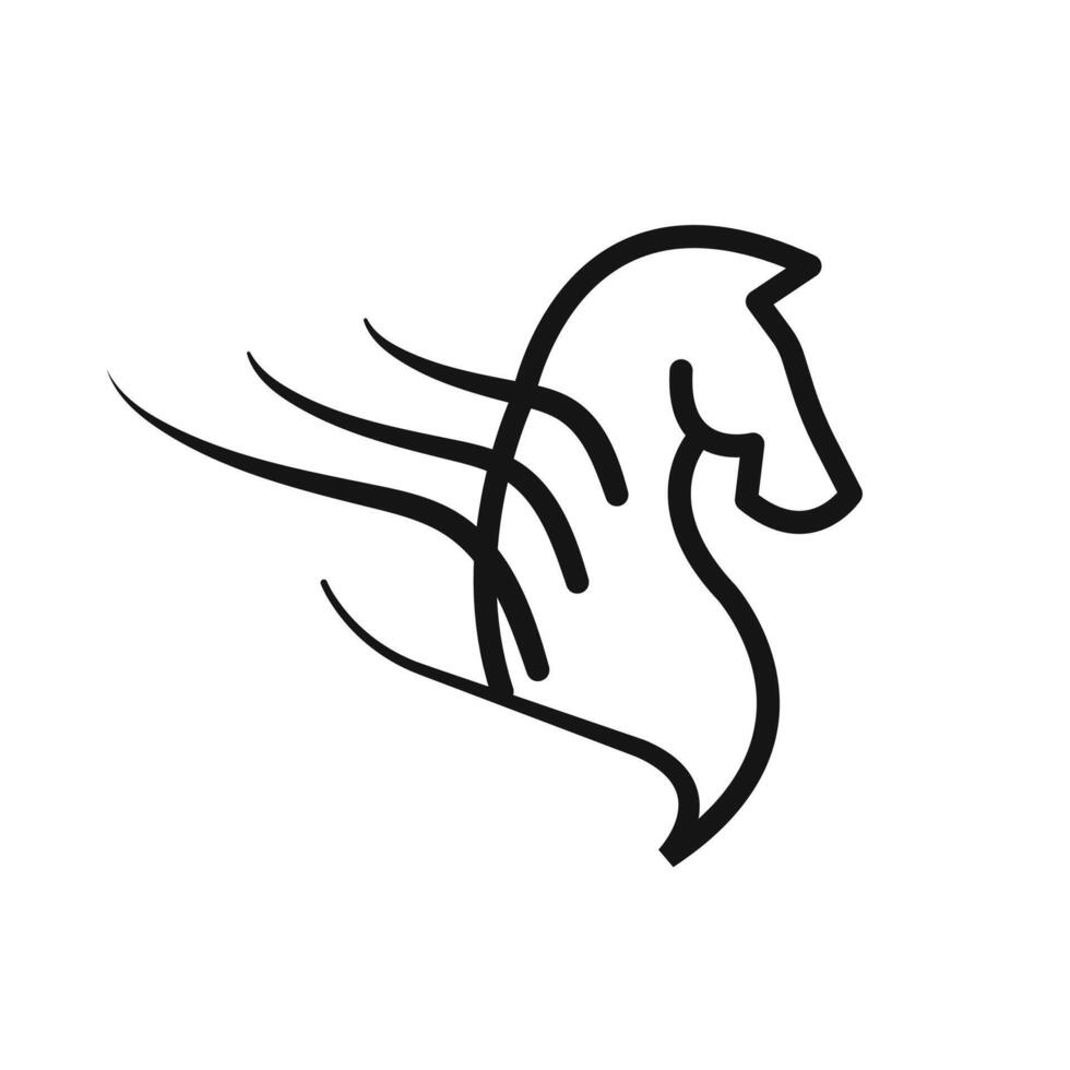 Pegasus icon outline vector