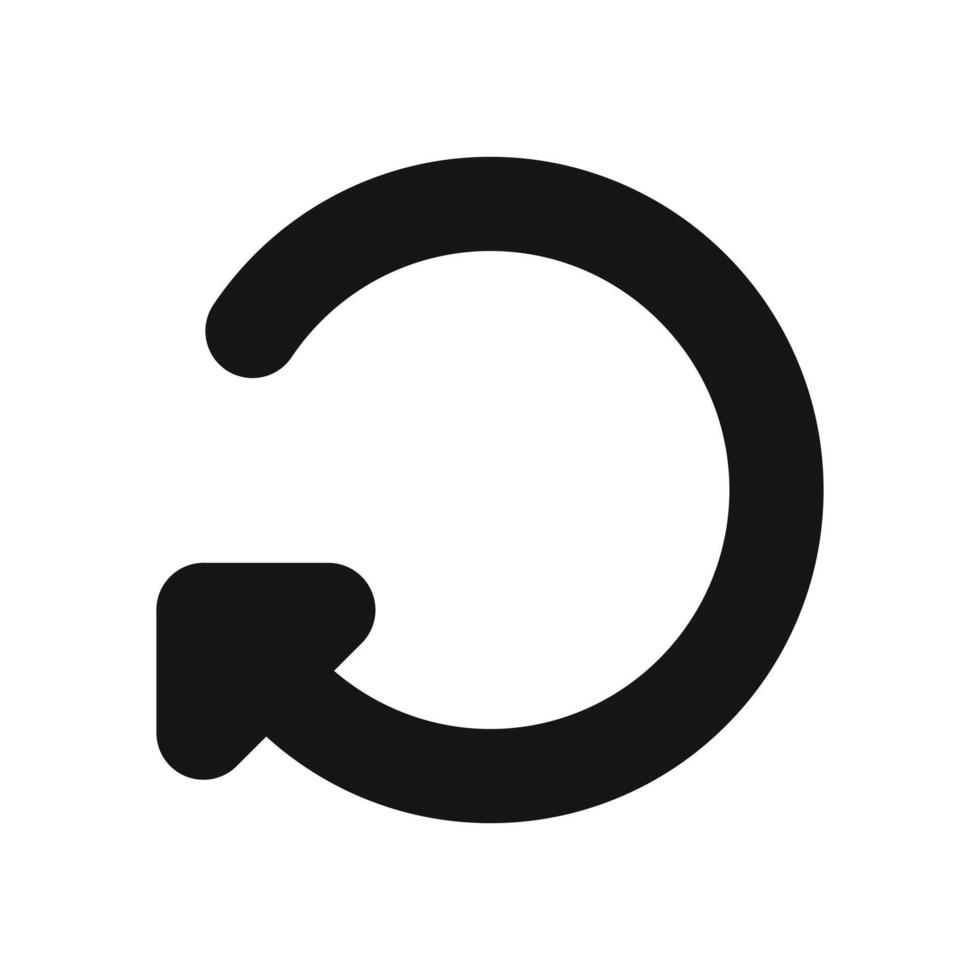 Refresh icon outline vector