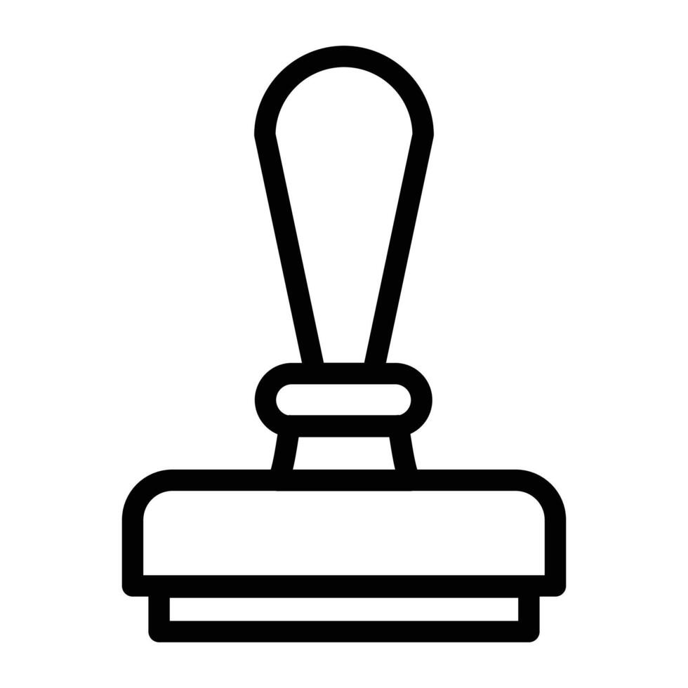 Rubber Stamp icon design in filled and outlined style vector
