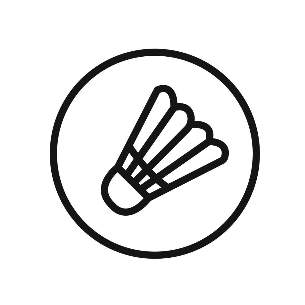 Shuttlecock Icon outline vector
