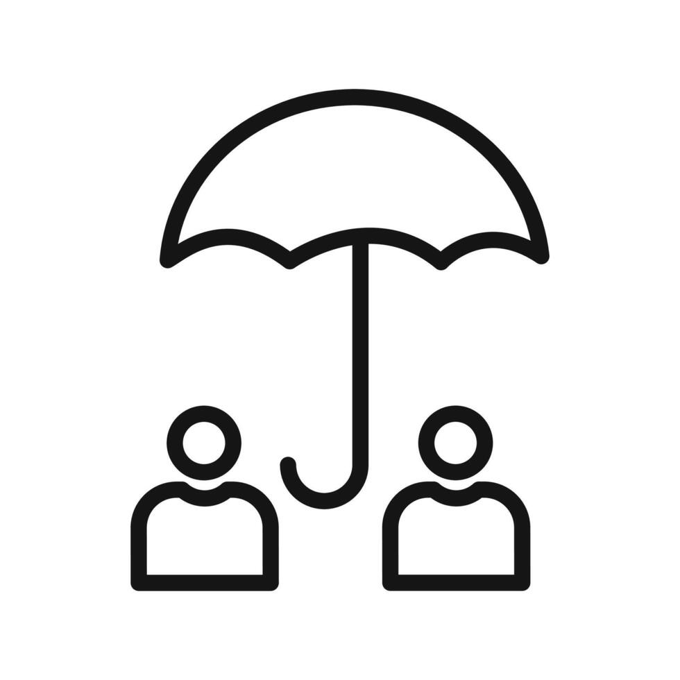 Umbrella sharing Icon vector