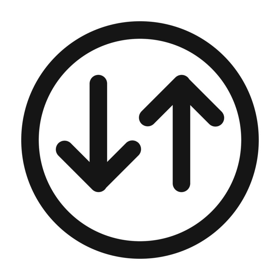 Up and down arrows icon vector