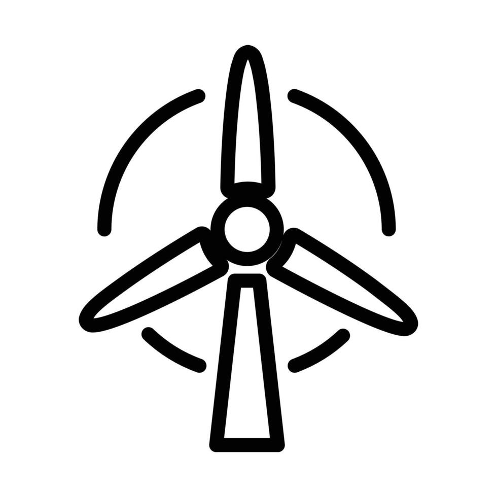 Wind turbine icon design in filled and outlined style vector