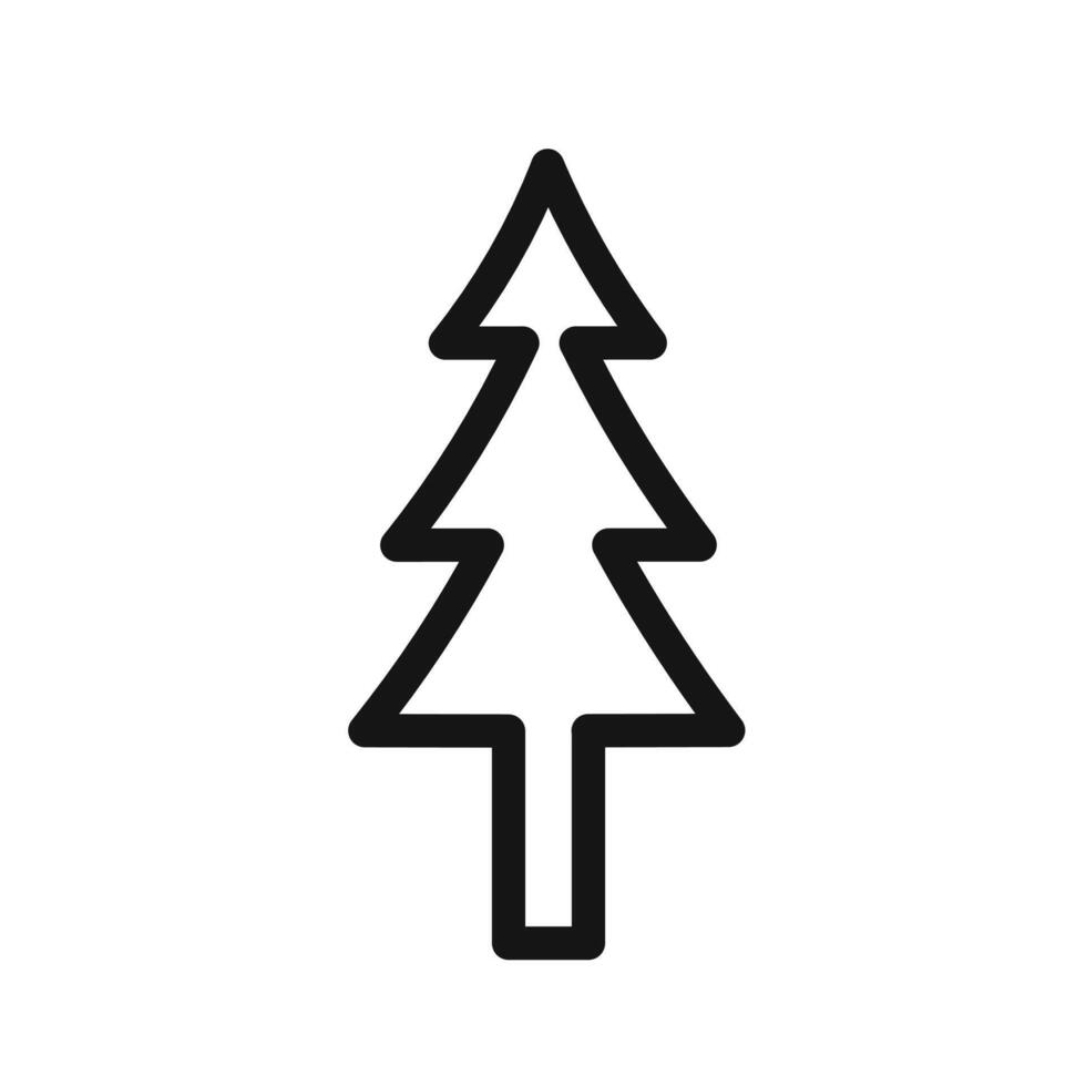 Winter tree icon vector