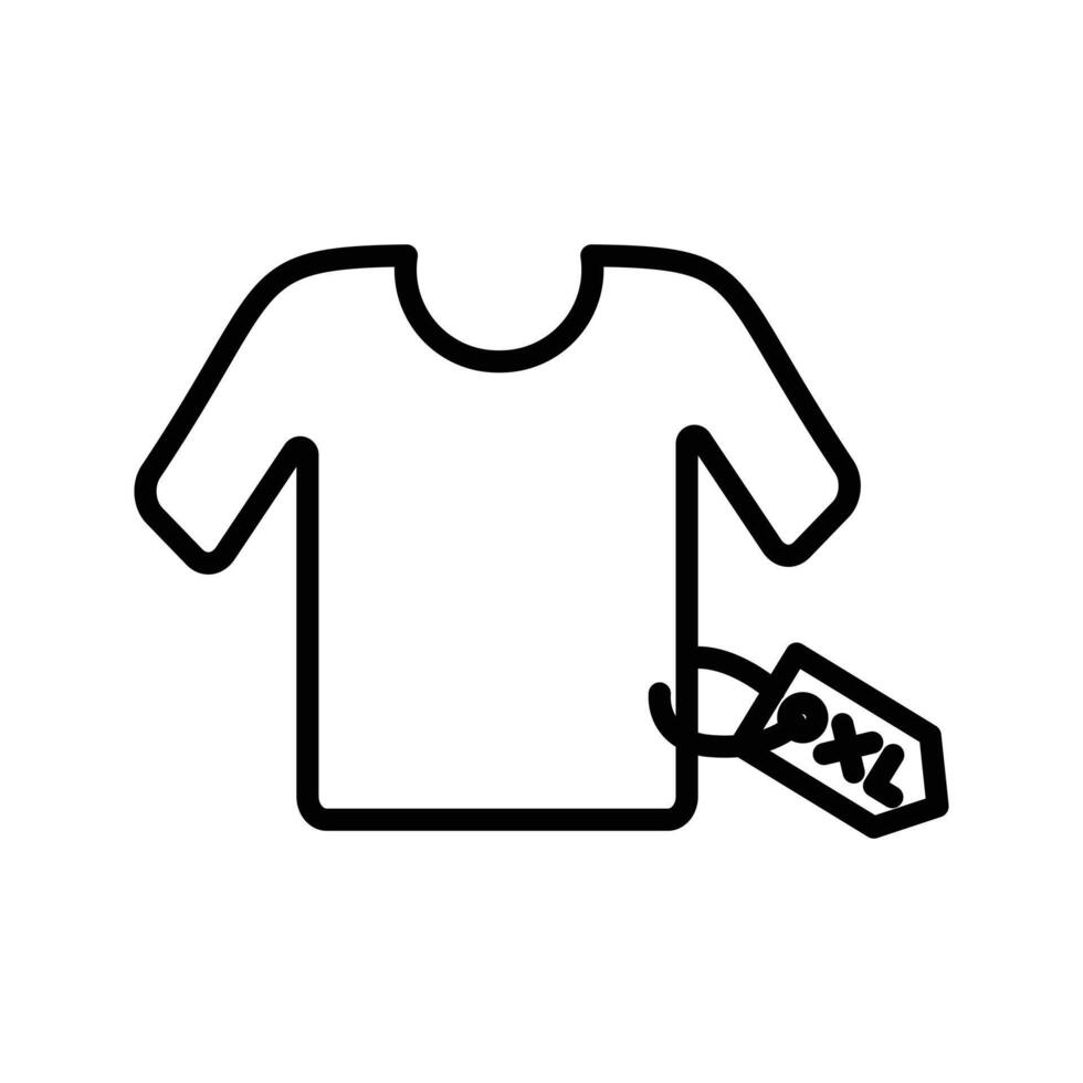 XL Shirt Size Icon design in filled and outlined style vector