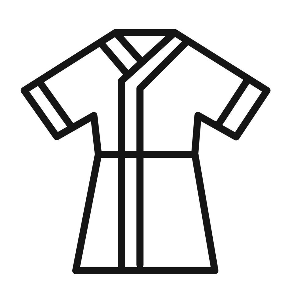 bathrobe icon outline vector
