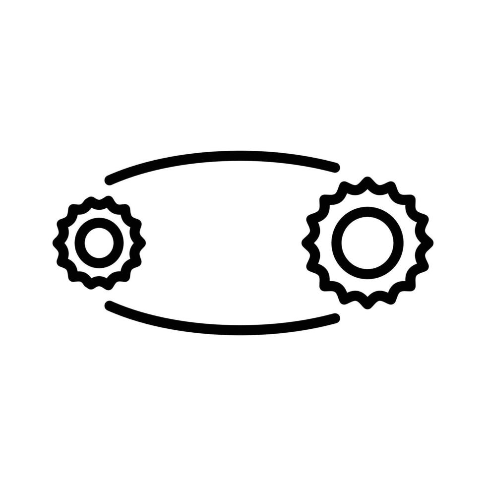 belt drive icon design in filled and outlined style vector