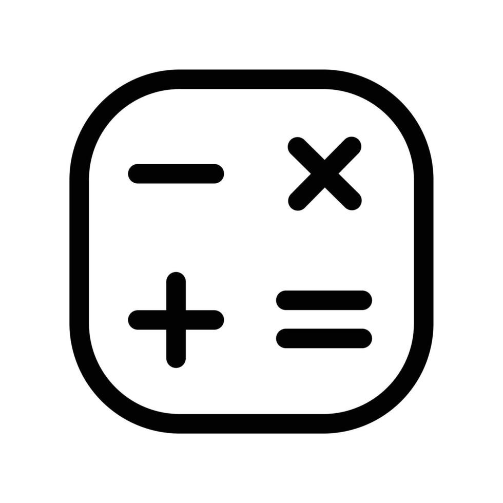calculator icon outline vector