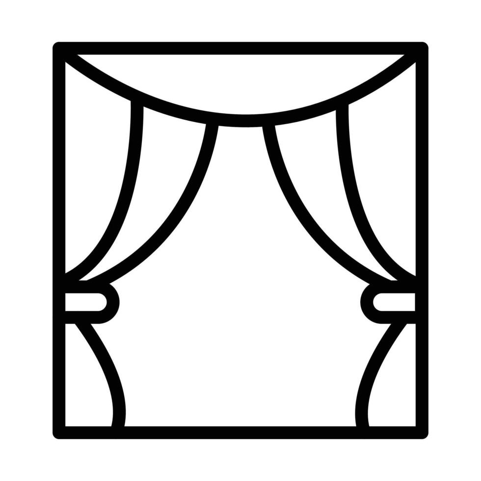 curtains icon design in filled and outlined style vector