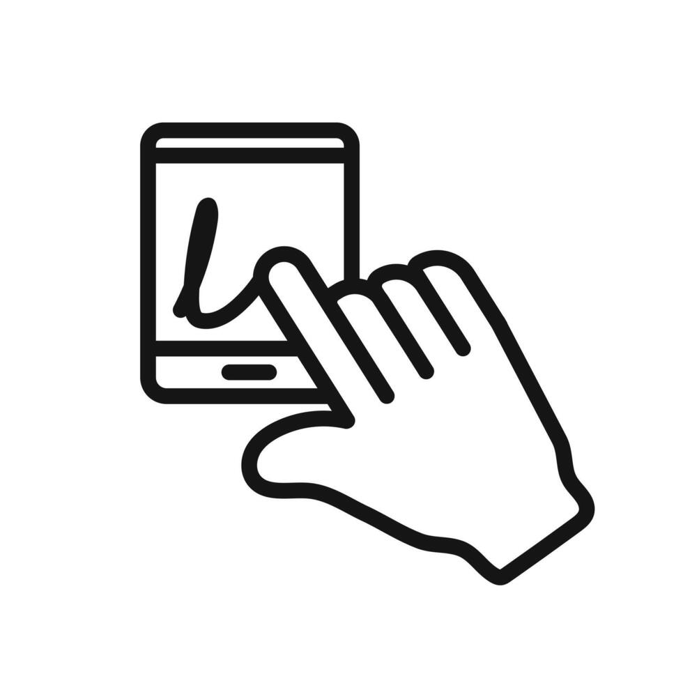 finger confirm signature icon vector