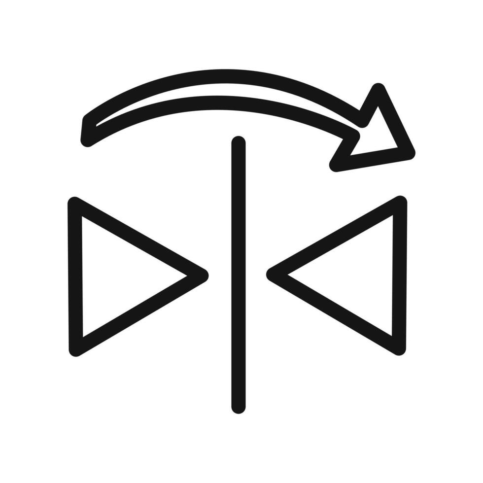 flip icon outline vector