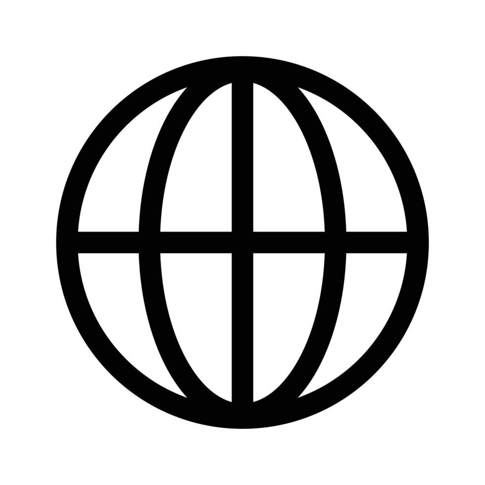 globe icon design in filled and outlined style vector