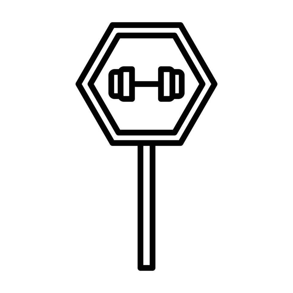 gym fitness center icon design in filled and outlined style vector
